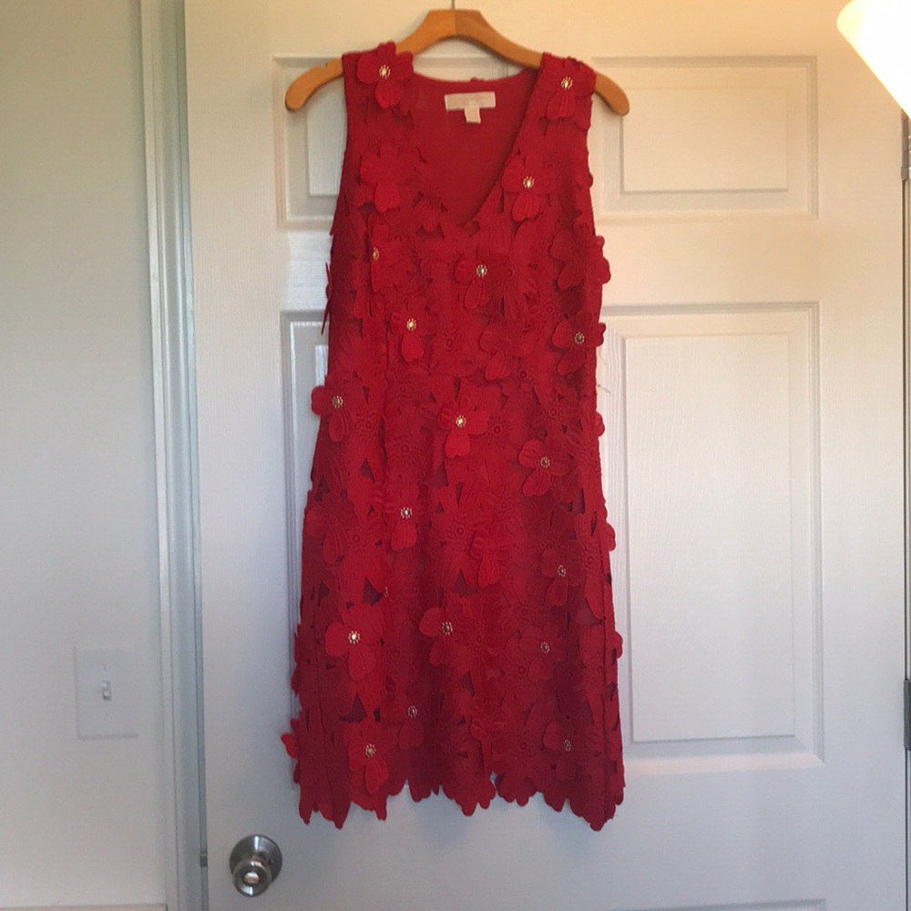 Michael Kors floral appliqué dress